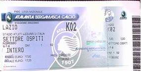Biglietto Atalanta vs Lazio 2002-03