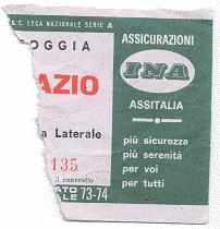 Biglietto Foggia vs Lazio 1973-74 (inviato da Faber '67)