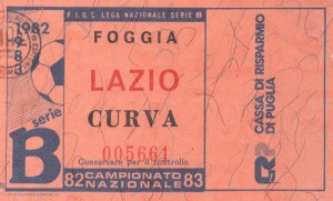 Biglietto Foggia vs Lazio 1982-83